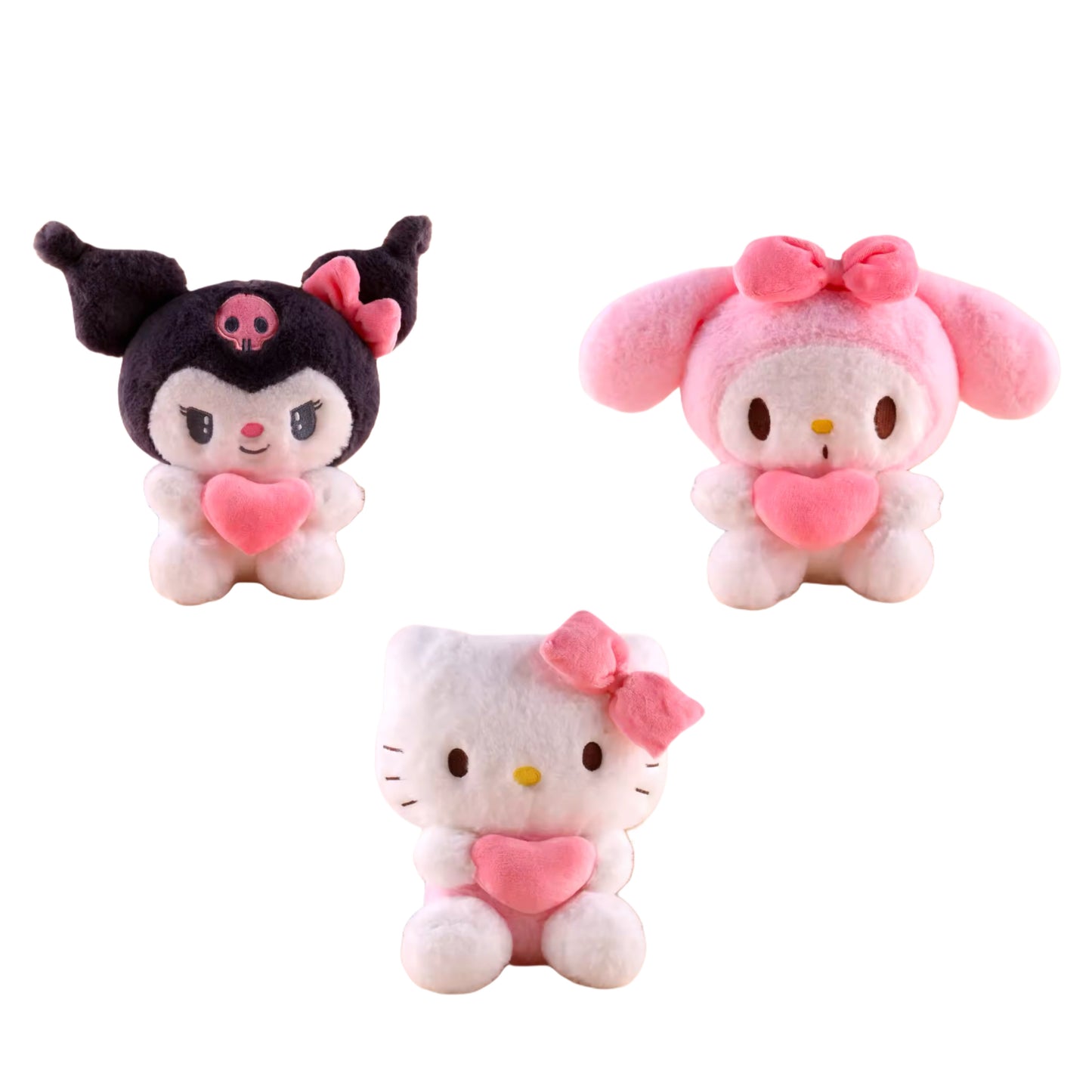 Hello Kitty, Kuromi, My Melody Plushie With Heart